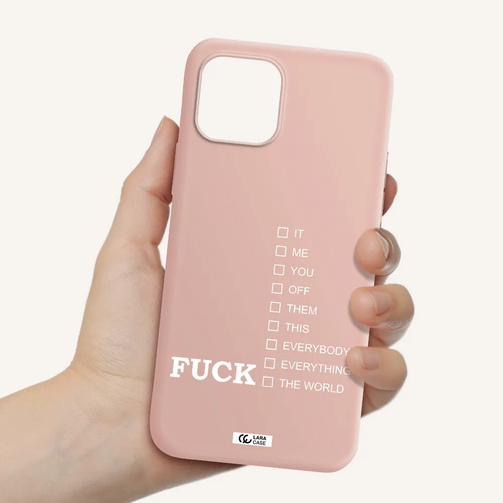 F#*K Ways Apple iPhone 12 Silicone pastel pink Case