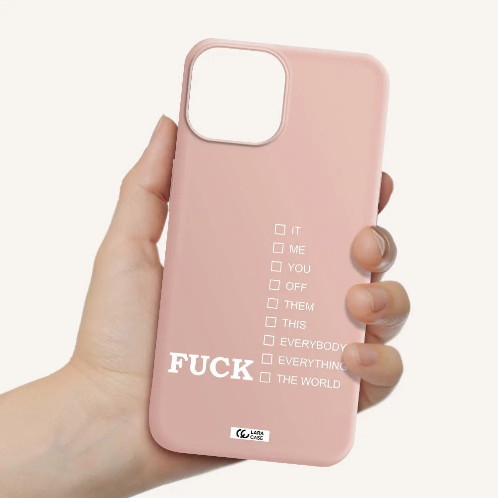 F#*K Ways Apple iPhone 13 mini Silicone pastel pink Case