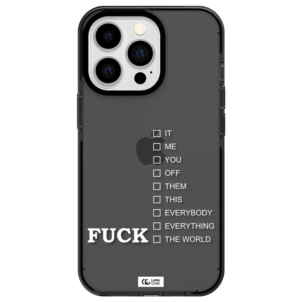 F#*K Ways Apple iPhone 13 Pro impact Smoke Black Case