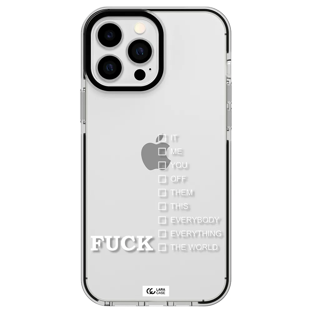 F#*K Ways Apple iPhone 13 Pro Max impact black border Case