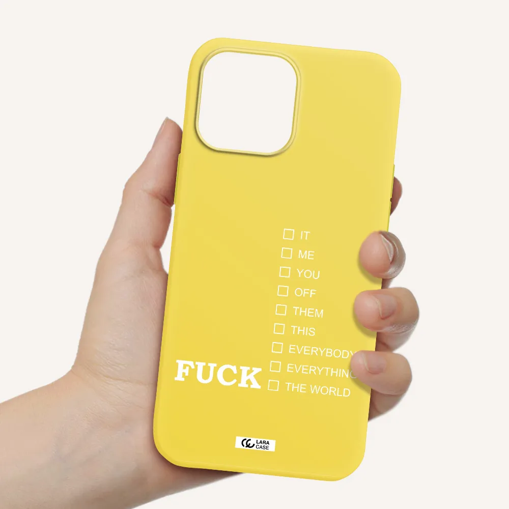 F#*K Ways Apple iPhone 13 Pro Max Silicone canary yellow Case