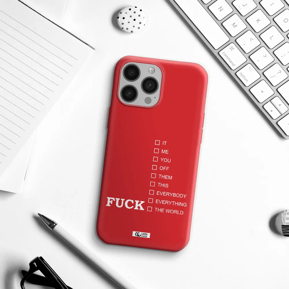 F#*K Ways Apple iPhone 13 Pro Max Silicone Imperial Red Case