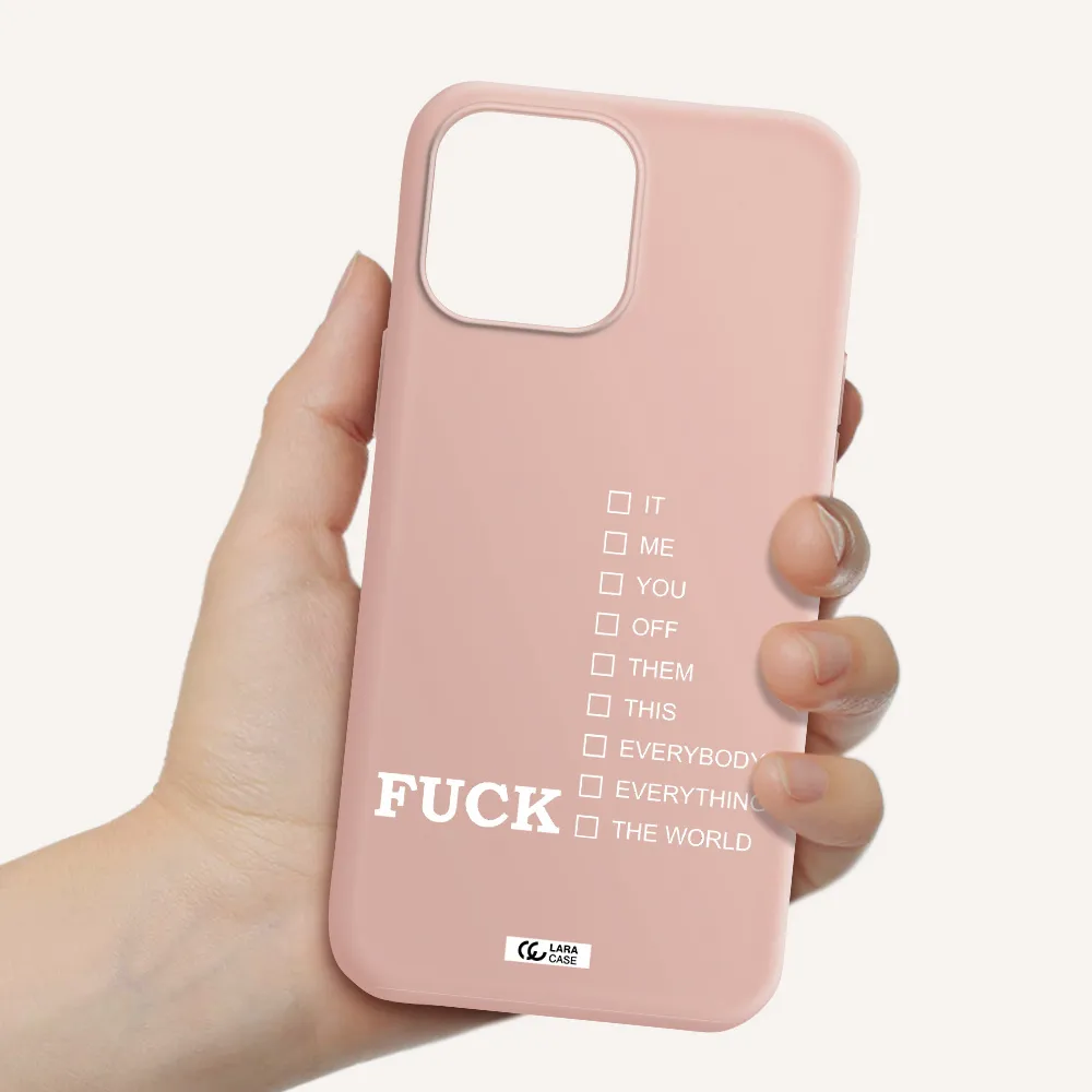 F#*K Ways Apple iPhone 13 Pro Max Silicone pastel pink Case