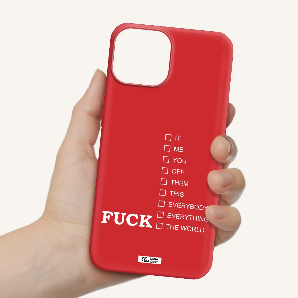 F#*K Ways Apple iPhone 13 Silicone Imperial Red Case