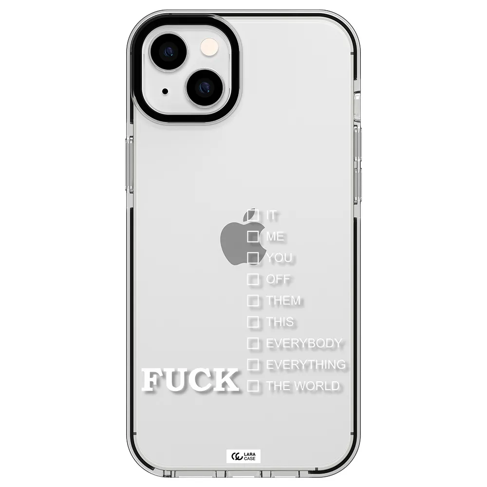 F#*K Ways Apple iPhone 14 plus impact black border Case