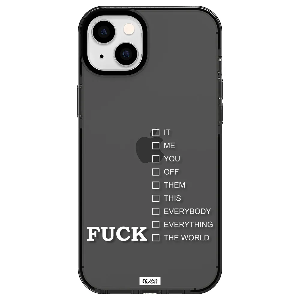 F#*K Ways Apple iPhone 14 plus impact Smoke Black Case