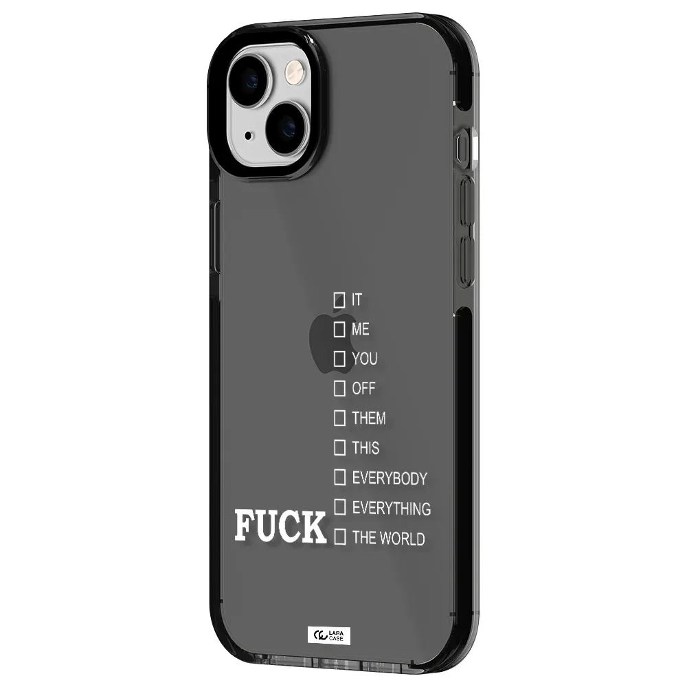 F#*K Ways Apple iPhone 14 plus impact Smoke Black Case