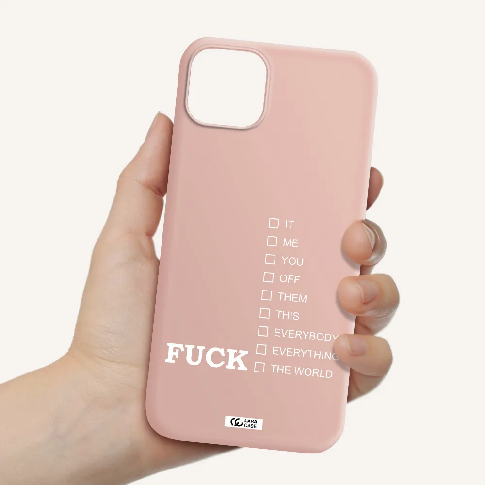 F#*K Ways Apple iPhone 14 plus Silicone pastel pink Case