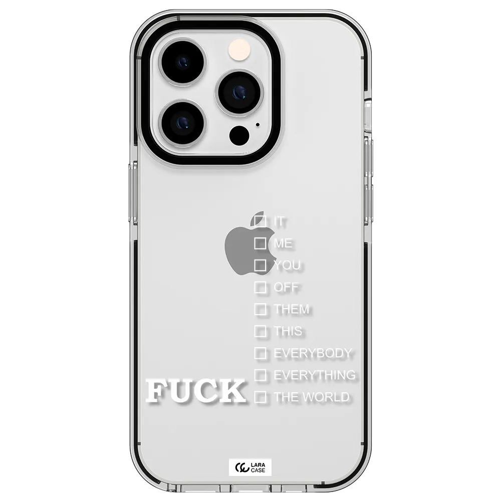 F#*K Ways Apple iPhone 14 pro impact black border Case