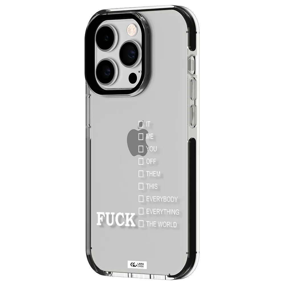 F#*K Ways Apple iPhone 14 pro impact black border Case