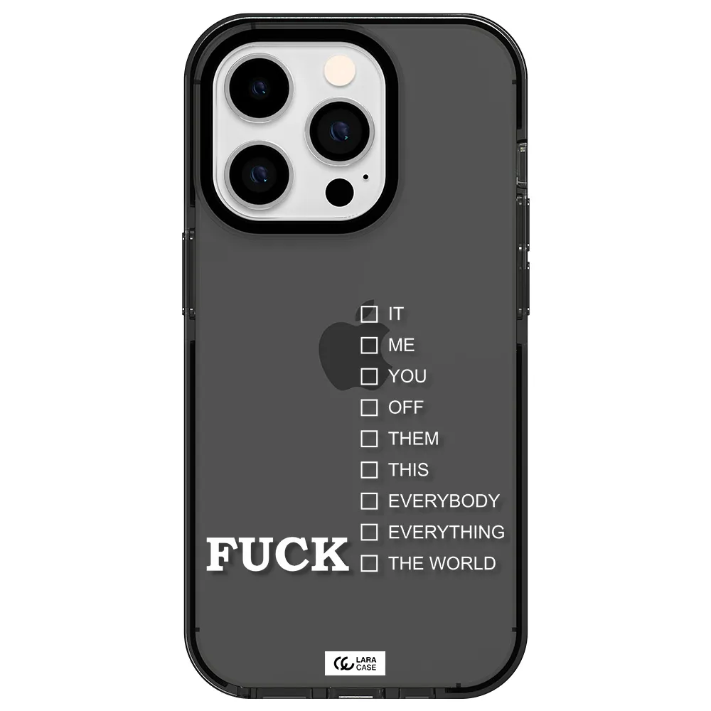 F#*K Ways Apple iPhone 14 pro impact Smoke Black Case