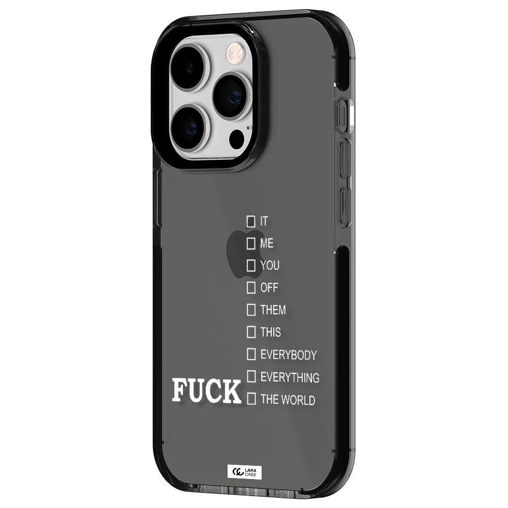F#*K Ways Apple iPhone 14 pro impact Smoke Black Case