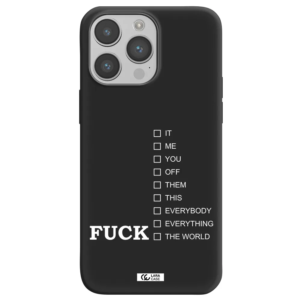 F#*K Ways Apple iPhone 14 pro max Silicone black Case