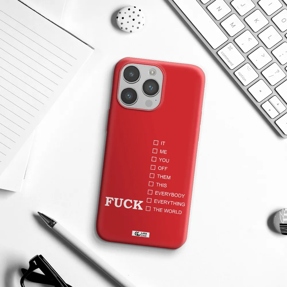 F#*K Ways Apple iPhone 14 pro max Silicone Imperial Red Case