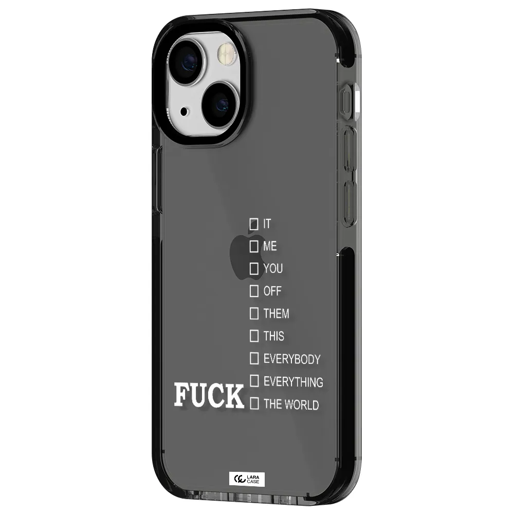 F#*K Ways Apple iPhone 15 impact Smoke Black Case