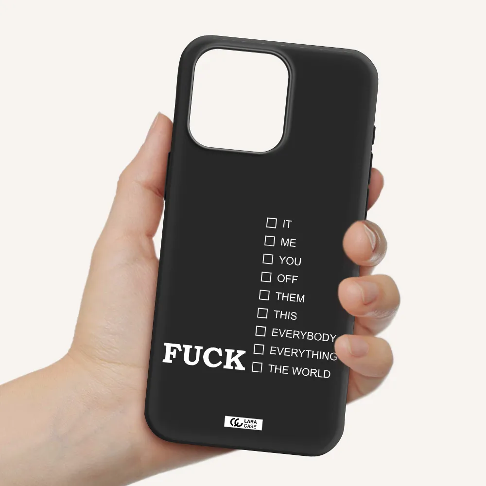 F#*K Ways Apple Iphone 15 Pro max Silicone black Case