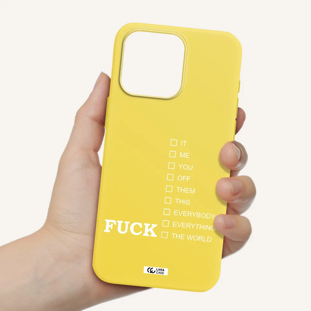 F#*K Ways Apple Iphone 15 Pro max Silicone canary yellow Case