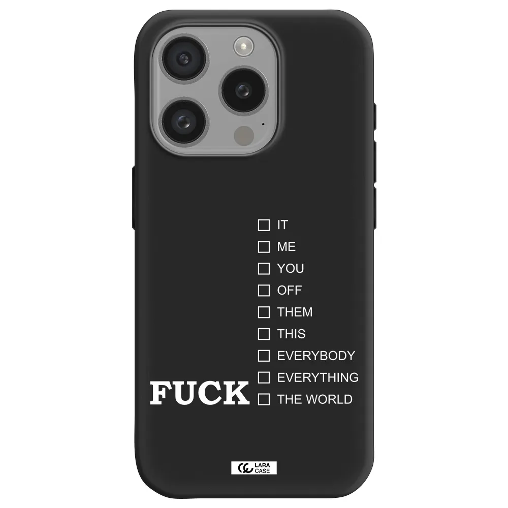 F#*K Ways Apple Iphone 15 Pro Silicone Black Case