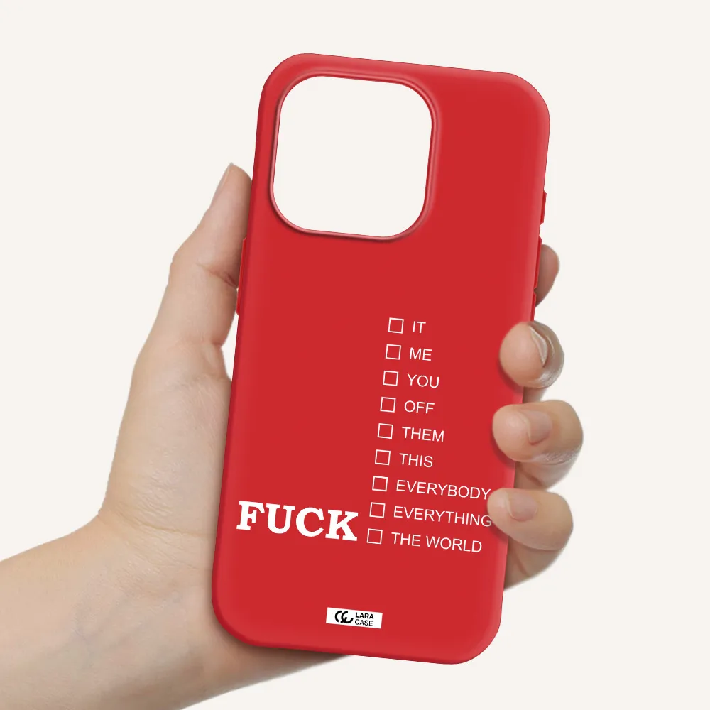 F#*K Ways Apple Iphone 15 Pro Silicone Imperial Red Case