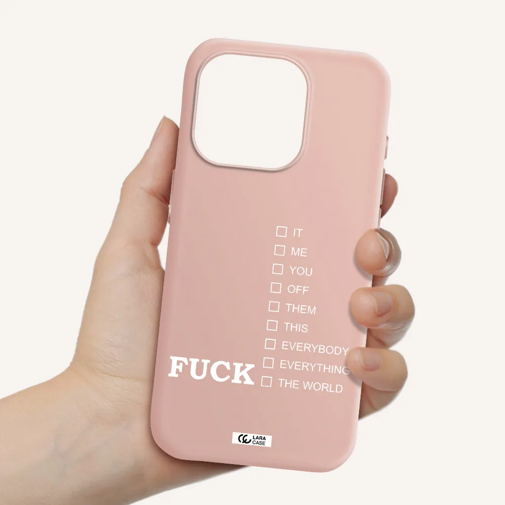 F#*K Ways Apple Iphone 15 Pro Silicone Pastel Pink Case