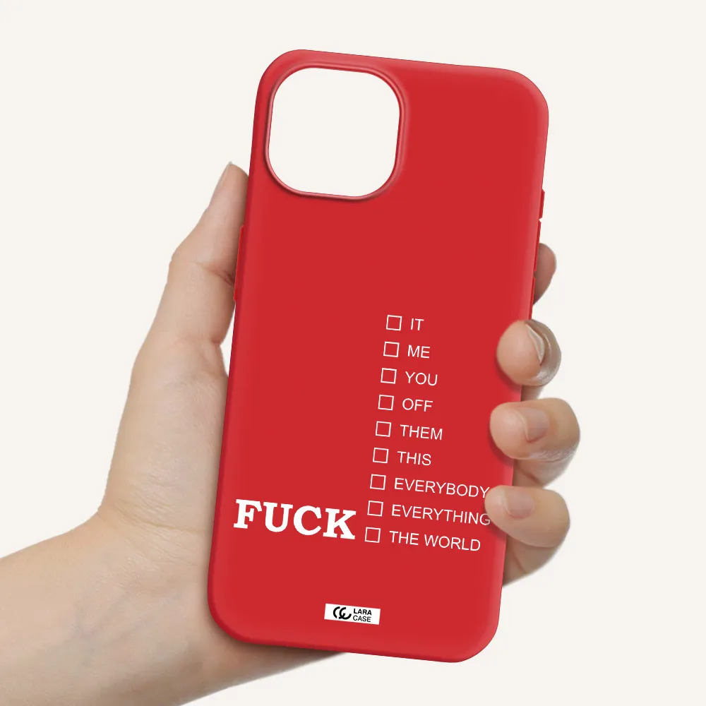 F#*K Ways Apple Iphone 15 Silicone Imperial Red Case