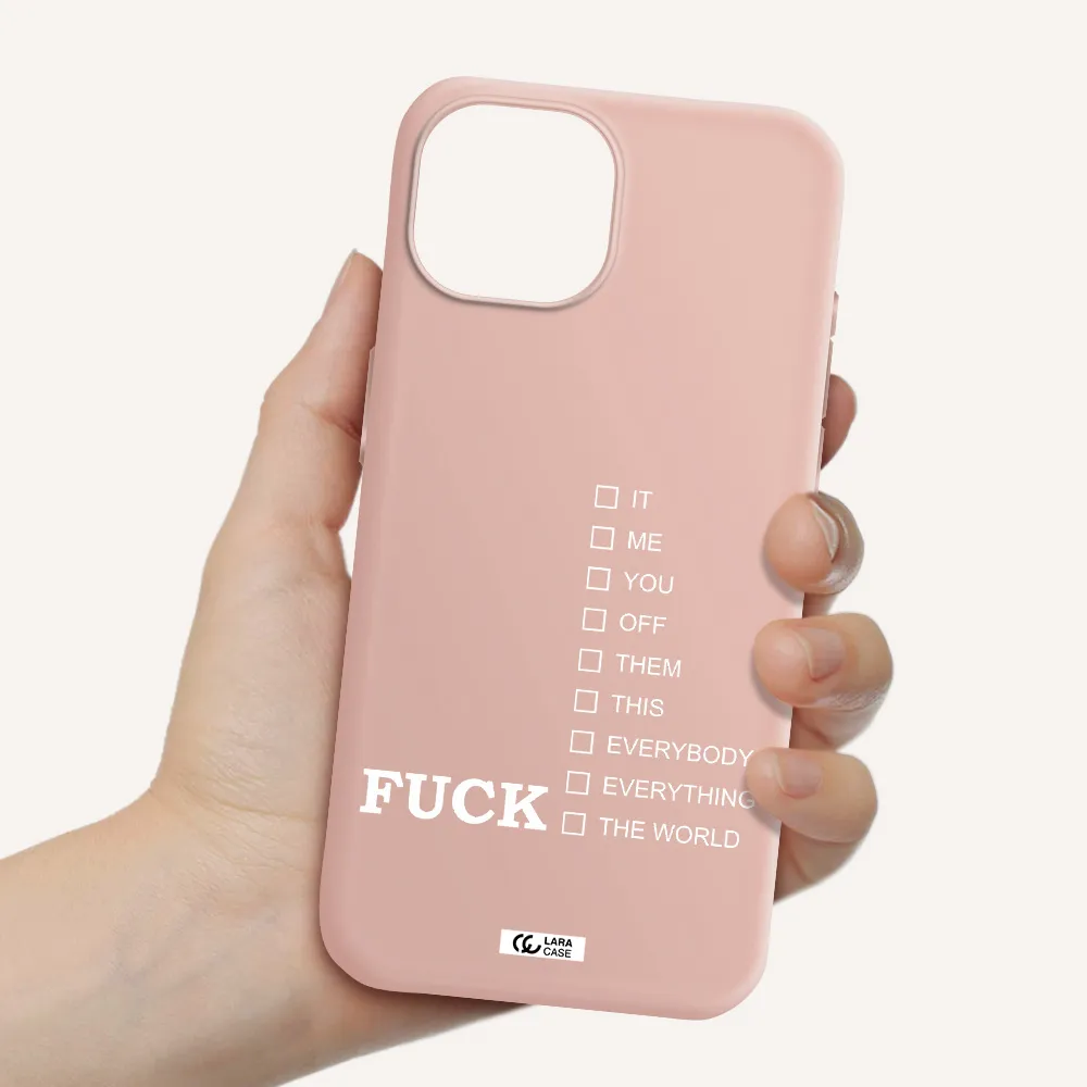 F#*K Ways Apple Iphone 15 Silicone Pastel Pink Case