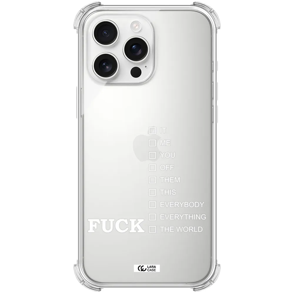 F#*K Ways Apple Iphone 16 Pro Max Clear Pc Case