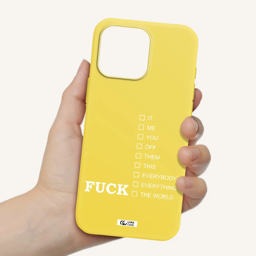 F#*K Ways Apple Iphone 16 Pro Max Silicone Canary Yellow Case