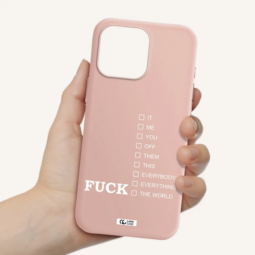 F#*K Ways Apple Iphone 16 Pro Max Silicone Pastel Pink Case