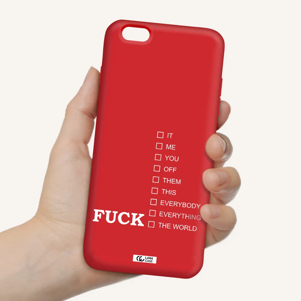 F#*K Ways Apple iPhone 6 plus Silicone Imperial Red Case