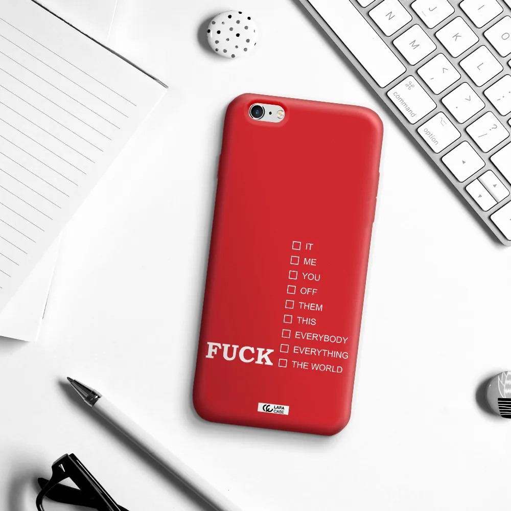 F#*K Ways Apple iPhone 6 plus Silicone Imperial Red Case
