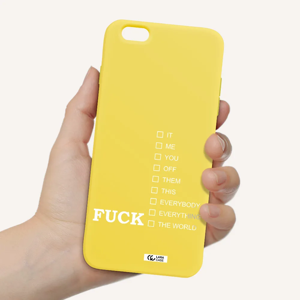 F#*K Ways Apple iPhone 6 s plus Silicone canary yellow Case