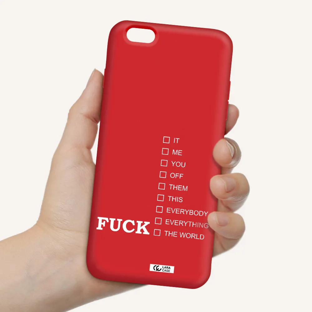 F#*K Ways Apple iPhone 6 s plus Silicone Imperial Red Case
