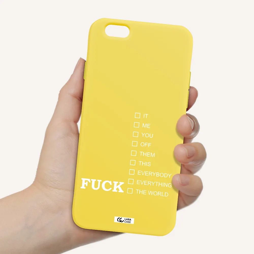 F#*K Ways Apple iPhone 6 Silicone canary yellow Case