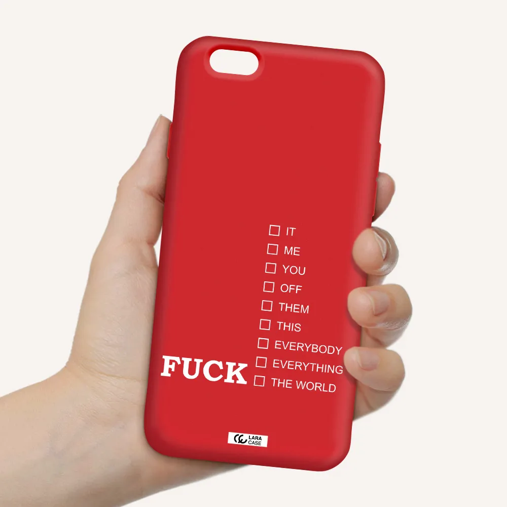 F#*K Ways Apple iPhone 6 Silicone Imperial Red Case