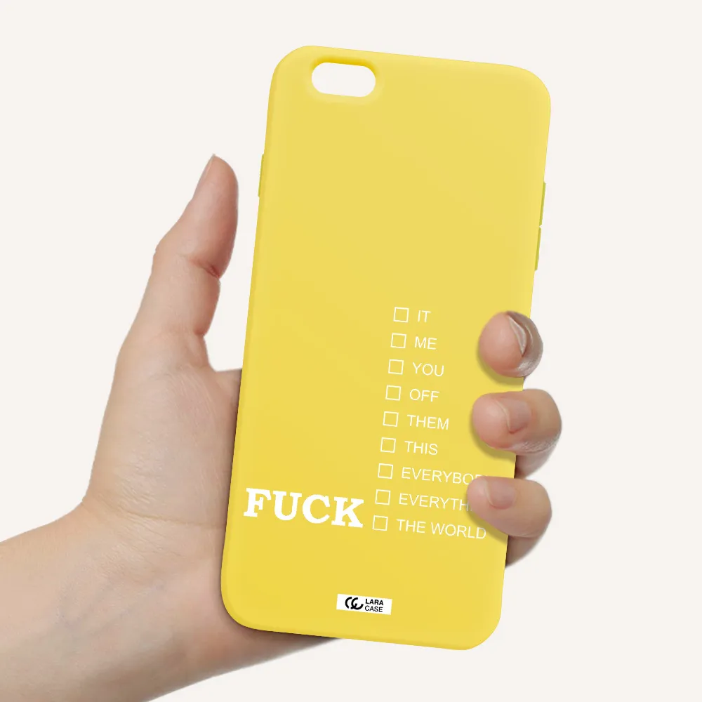 F#*K Ways Apple iPhone 6S Silicone canary yellow Case