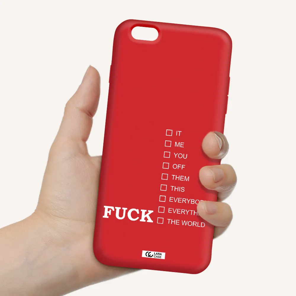 F#*K Ways Apple iPhone 6S Silicone Imperial Red Case