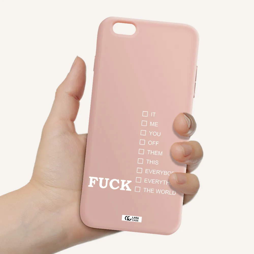 F#*K Ways Apple iPhone 6S Silicone pastel pink Case
