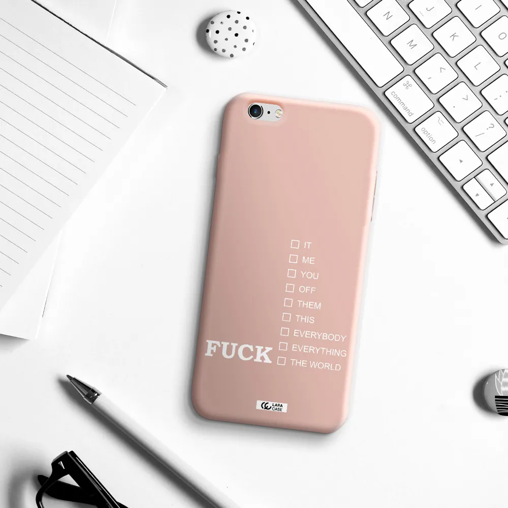F#*K Ways Apple iPhone 6S Silicone pastel pink Case