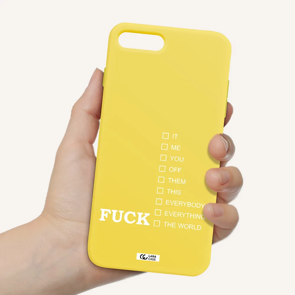 F#*K Ways Apple iPhone 7 plus Silicone canary yellow Case