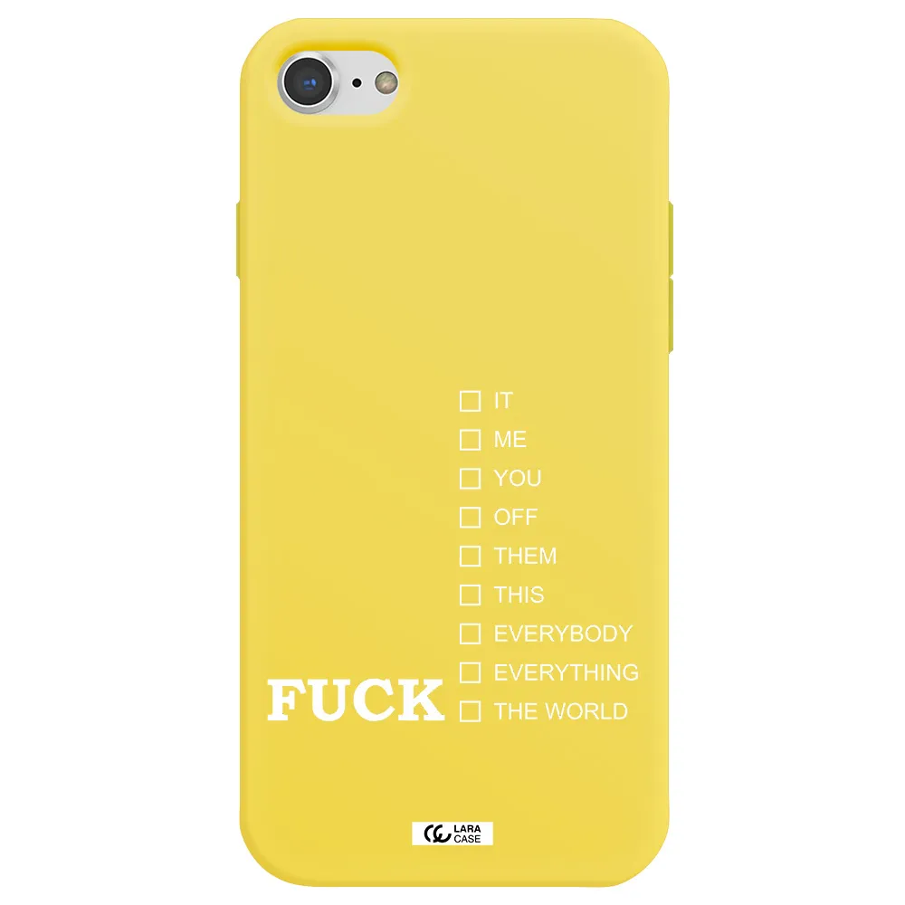 F#*K Ways Apple iPhone 7 Silicone canary yellow Case
