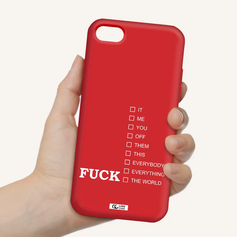 F#*K Ways Apple iPhone 7 Silicone Imperial Red Case