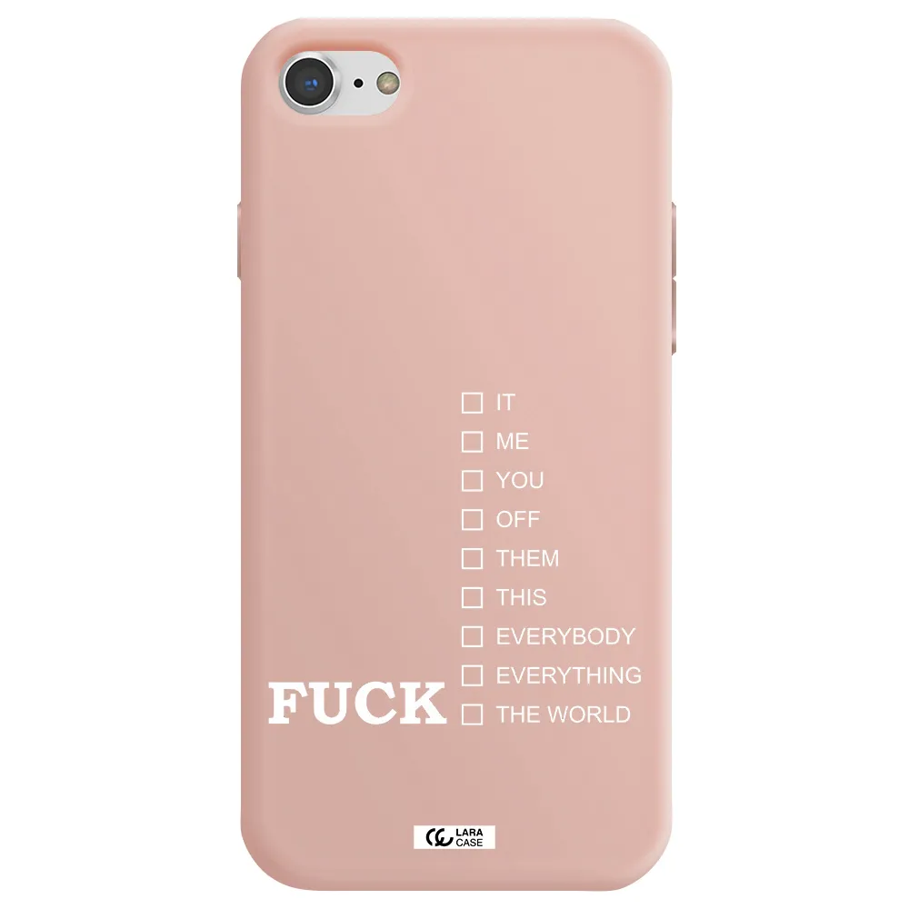 F#*K Ways Apple iPhone 7 Silicone pastel pink Case