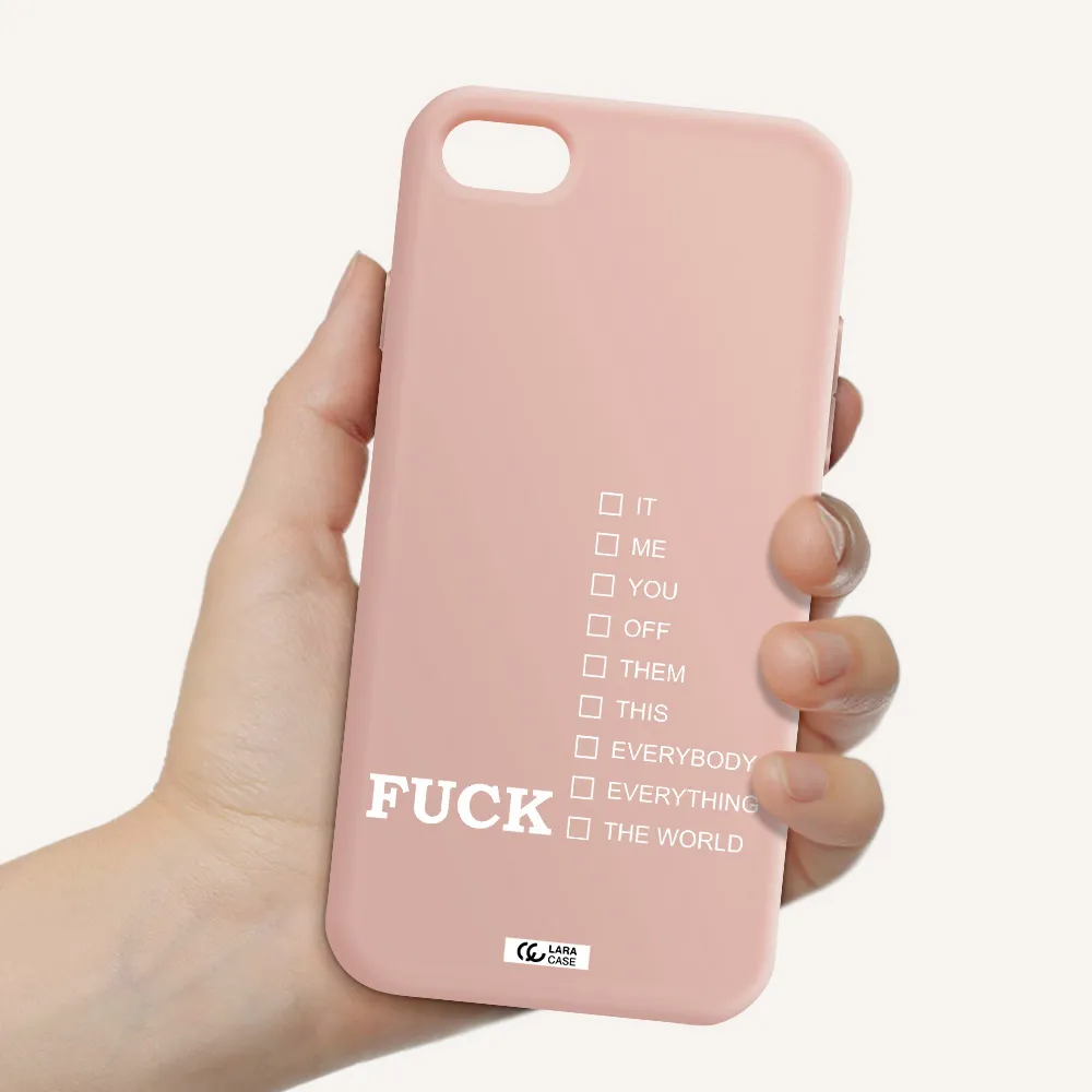 F#*K Ways Apple iPhone 7 Silicone pastel pink Case
