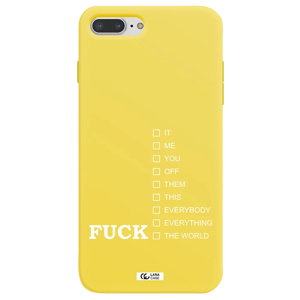 F#*K Ways Apple iPhone 8 plus Silicone canary yellow Case