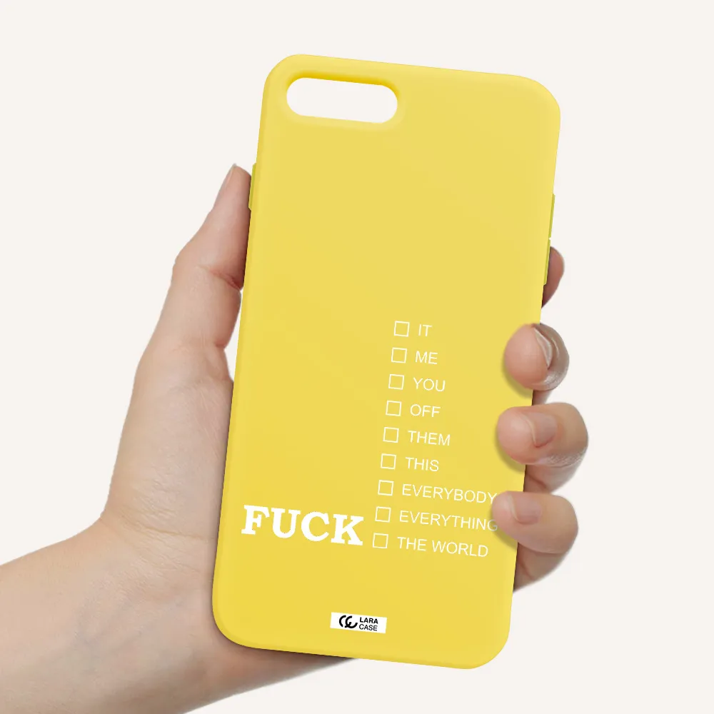 F#*K Ways Apple iPhone 8 plus Silicone canary yellow Case