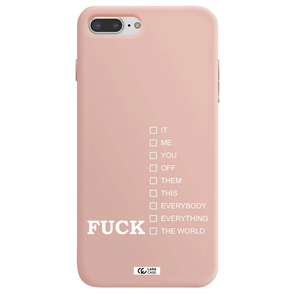F#*K Ways Apple iPhone 8 plus Silicone pastel pink Case
