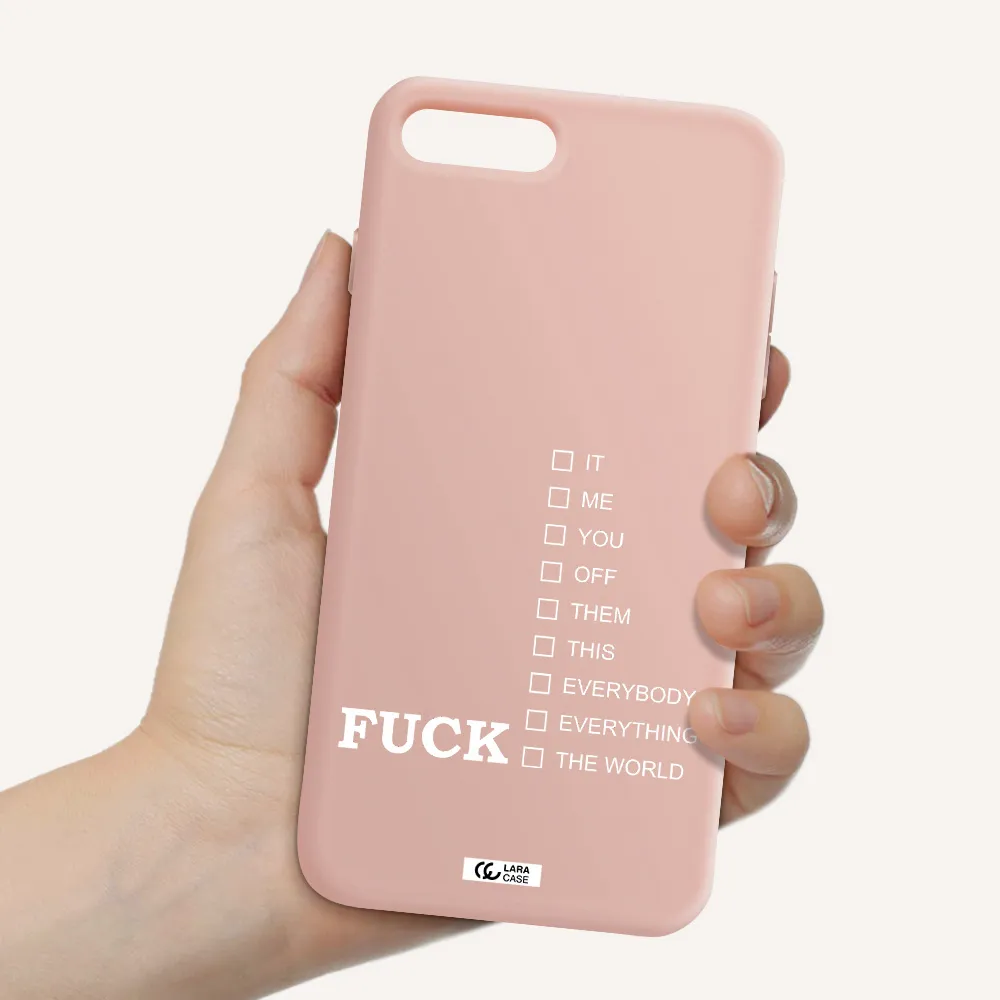 F#*K Ways Apple iPhone 8 plus Silicone pastel pink Case