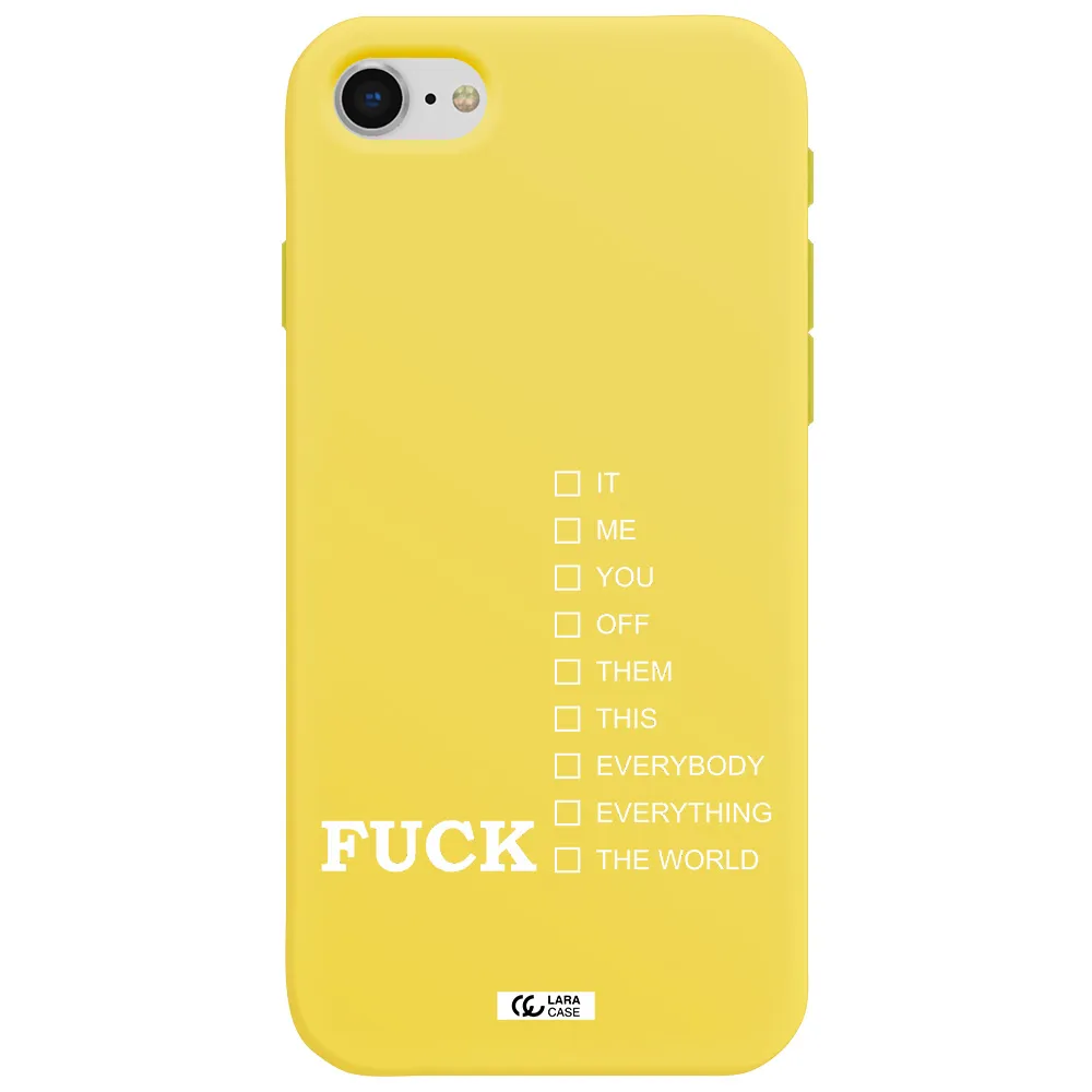 F#*K Ways Apple iPhone se 2020 Silicone canary yellow Case