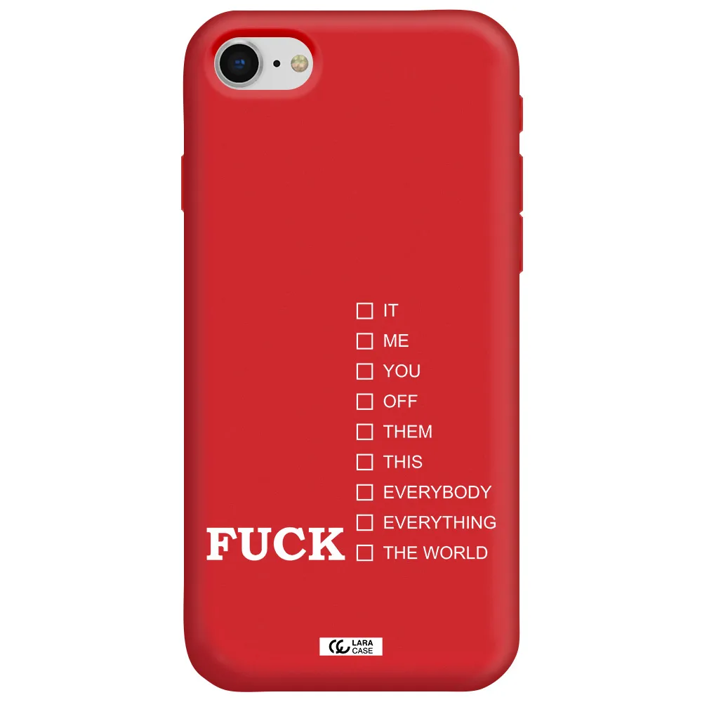 F#*K Ways Apple iPhone se 2020 Silicone Imperial Red Case